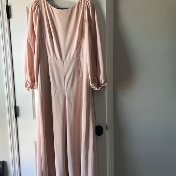 Bishop Sleeve Open-Back Jumpsuit with Scarf Tie - Qty. 2 - Picture 3 of 4